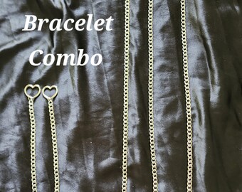 Collar de cadena con forma de corazón - Plata - Acero inoxidable