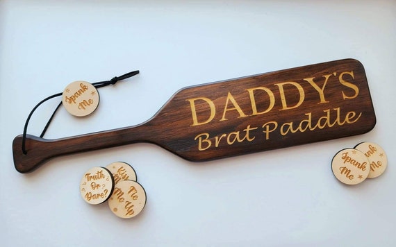 Daddy's Brat Paddle, BDSM Spanking Paddle, Personalized Kinky