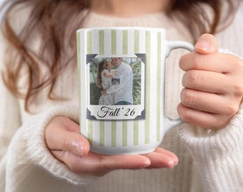 Baby Coming Soon Mug | Pregnancy Announcement with Ultrasound Photo Mug for Expecting Parents | Fall '26 New Baby Reveal Gift