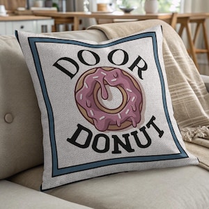 Door Donut Pillow: Funny Foodie Home Decor