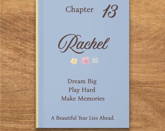Cute Cat Cloud Journal | Personalized Rainbow Notebook | Dream Big Planner for Teens & Girls | Kawaii Kitty Stationery Gift