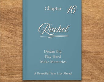 Feline Floral Rachel Rose Cat Journal | Empowering Custom Name Notebook & Cute Aesthetic Journals