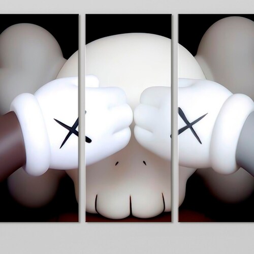 Kaws Figure Wall Art Kaws Fans Canvas Cartoon Art Poster Etsy