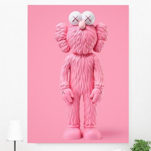 Kaws Figure Wall Art Kaws Fans Canvas Cartoon Art Poster Etsy