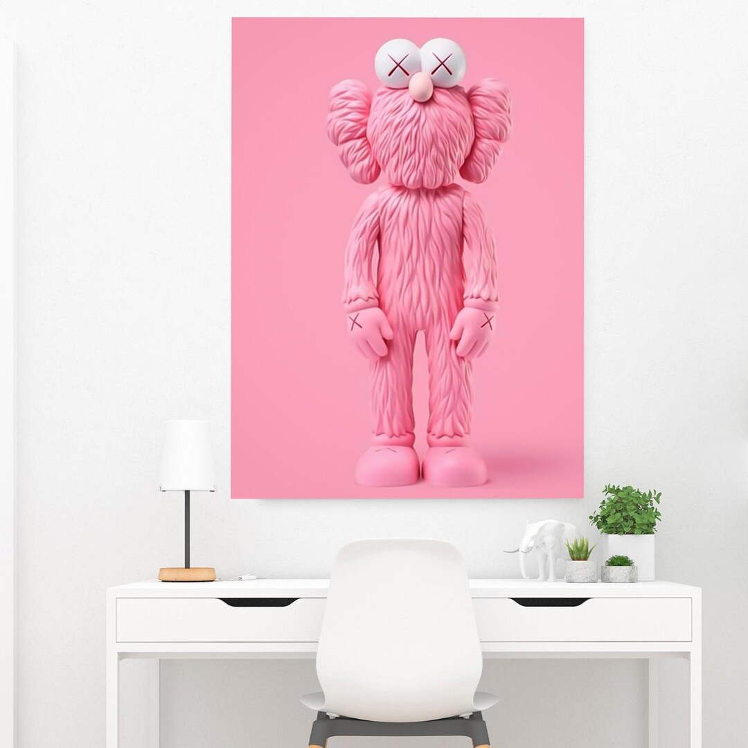 Kaws Figure Wall Art| Kaws Fans Canvas| Cartoon Art Poster| Kaws Lover Print| Modern Wall Art, Abstract Art Poster| Fancy Kaws Print
