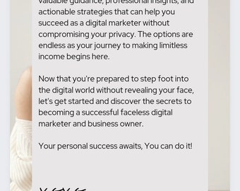 Faceless Marketing Guide Digital Download