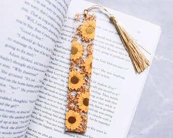 Sunflower Resin Bookmark