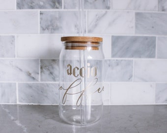 Accio Coffee Glass Can Cup | Iced Coffee | Harry Potter