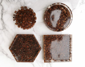 Coffee Bean Resin Coaster