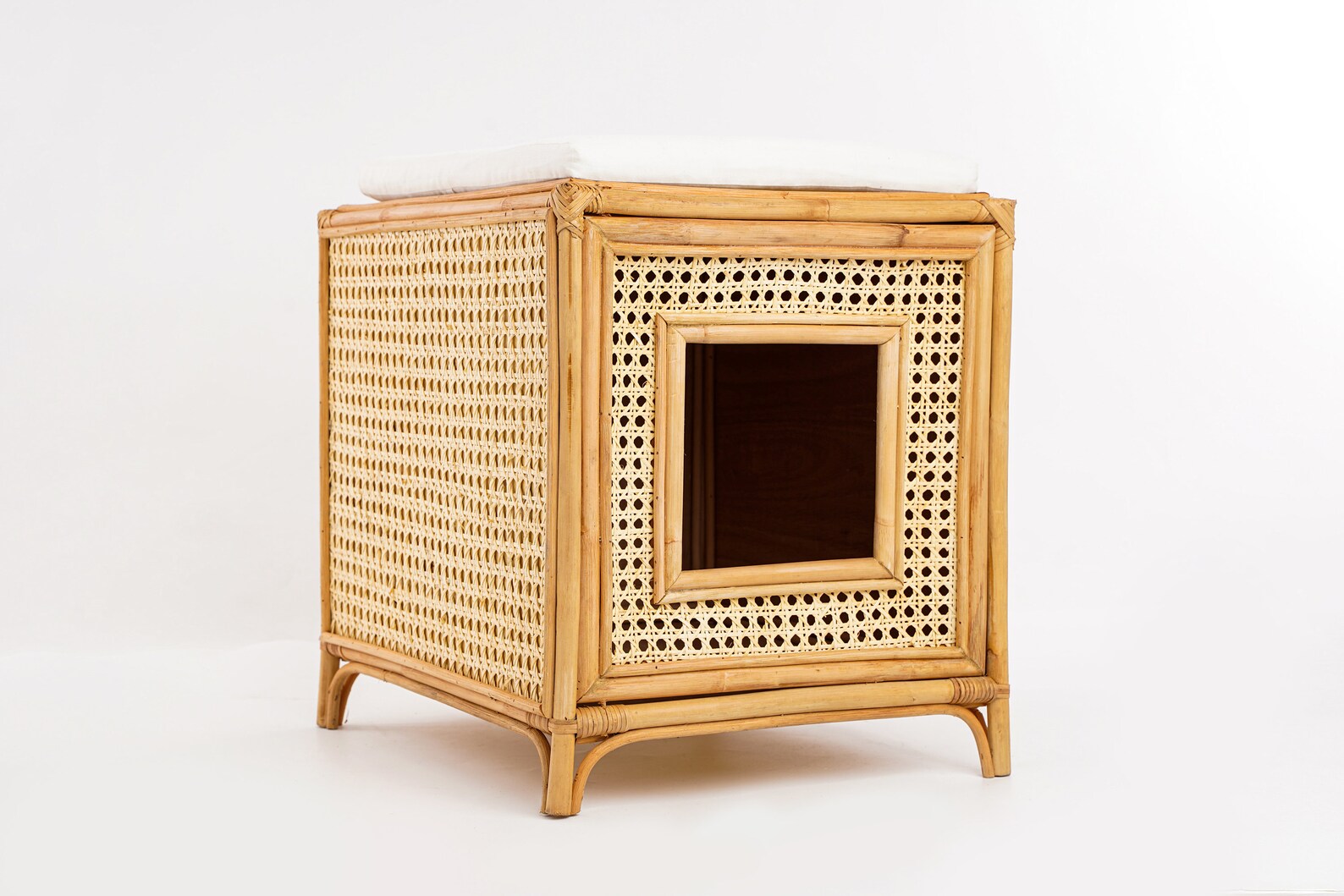 Wicker Litter Enclosure Cat Litter Box Cat Furniture Etsy