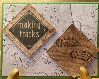 Handmade card, Summer Camp greeting card, Camper card, Summer Camp notecard, Children's card, Handmade card from home