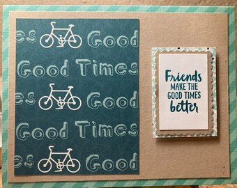 Handmade Bike Friendship Card, Good Times