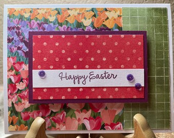 Handmade Easter Card with Tulips