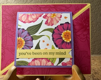 On My Mind Zinnia card