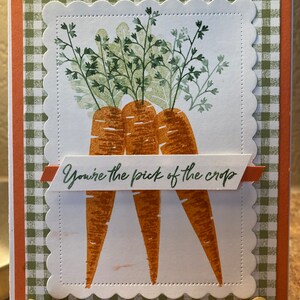 Handmade Carrot Note Card, Pick of the Crop Greeting