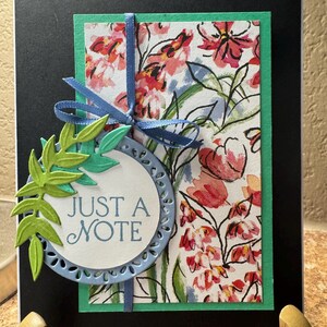 Floral Just A Note card