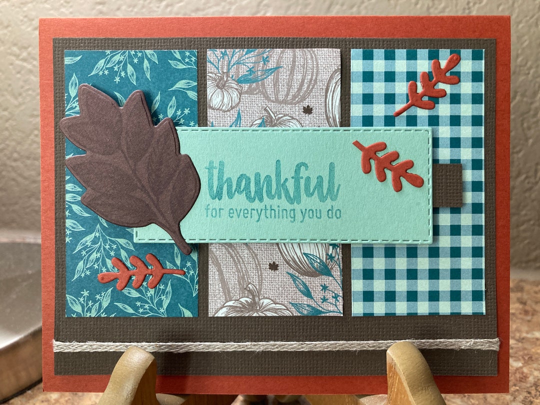 Handmade Thankful Fall Card, Friendship Card - Etsy