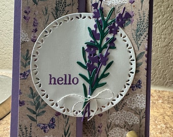 Lavender Hello Card