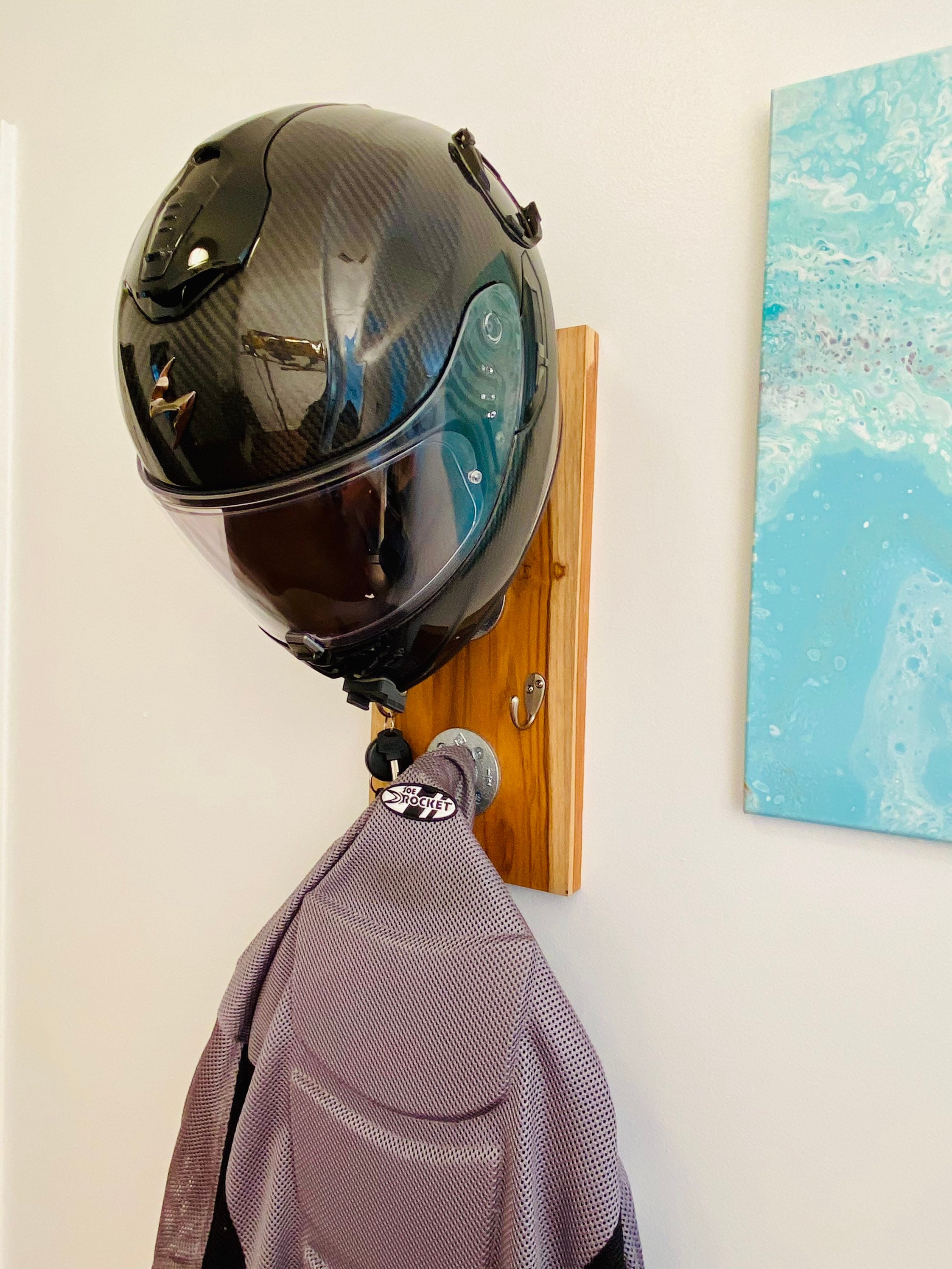 Single Motorcycle Helmet Coat Rack Etsy