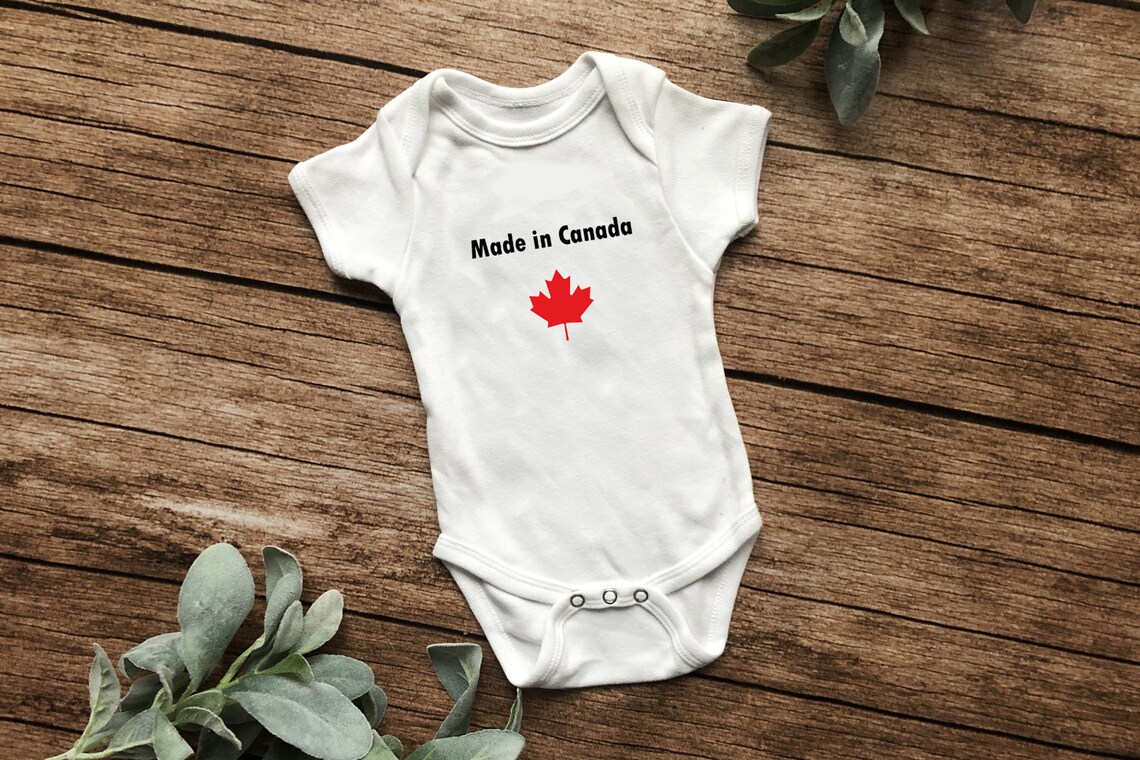 Made in Canada Baby Onesie Canada Day Canadian baby Etsy