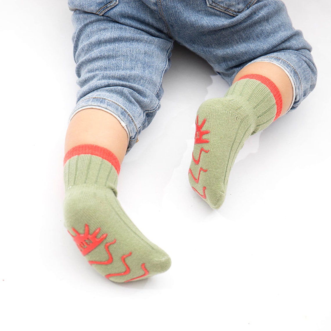 Baby Gripper Socks 2Pack Non Slip Grip Socks Comfortable Etsy