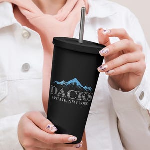 Adirondack Mountains 20oz Insulated Tumbler with a Straw Traveling Mug