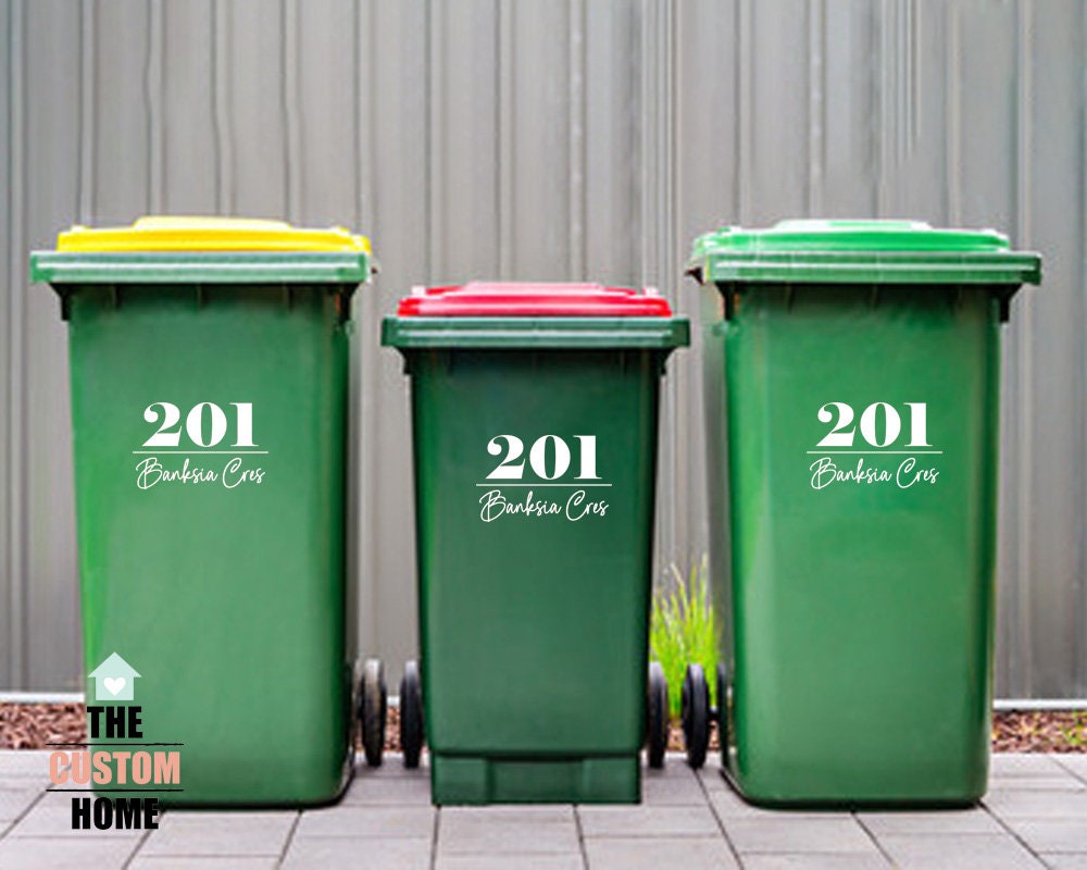 CUSTOM WHEELIE BIN Stickers Bin Labels Waterproof Labels Etsy Australia