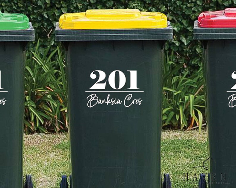 CUSTOM WHEELIE BIN Stickers Bin Labels Waterproof Labels Etsy Australia