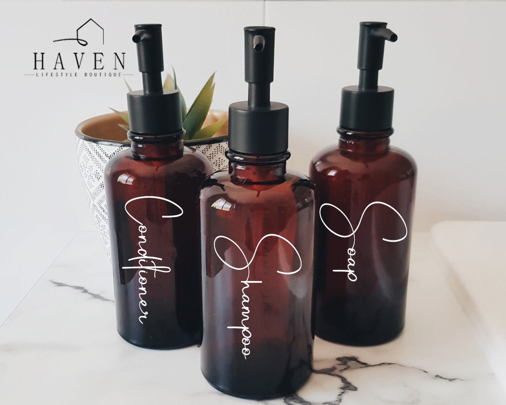 CUSTOM BATHROOM BOTTLE Labels Shampoo Labels Waterproof Etsy Australia
