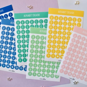 Hoja de pegatinas del alfabeto kawaii / Pegatinas Deco / Pegatinas pastel / Pegatina del alfabeto / Hoja de pegatinas Kawaii / Pegatinas Bujo / Pegatinas de letras