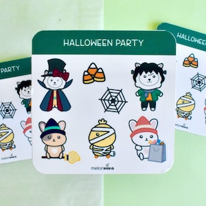 Happy Planner Kawaii Halloween Stickers, Pastel Halloween Stickers, Halloween Aesthetic Stickers, Halloween Stickers Personalized