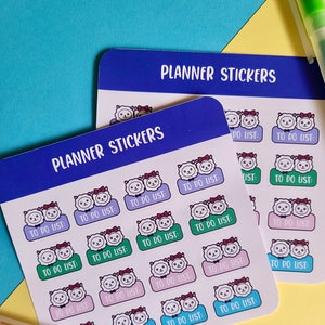 Planer Sticker - TO DO Liste | To Do Liste Sticker | Checklisten Sticker | Journal Sticker | Bujo Stickers | Süße Sticker | Happy Planner