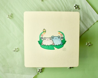 Art Deco Prints Wall Art, Stationery, Kawaii Drawing Print, Frog Lovers Print, Postcard Kawaii, Doodle Kawaii, Kawaii Decor