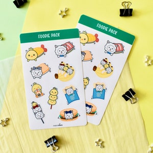 Foodie Sticker Sheet | Planner Stickers | Cute Stickers | Journal Stickers | Bujo | Food Stationery | Dessert Stickers | Cute Food Sticker