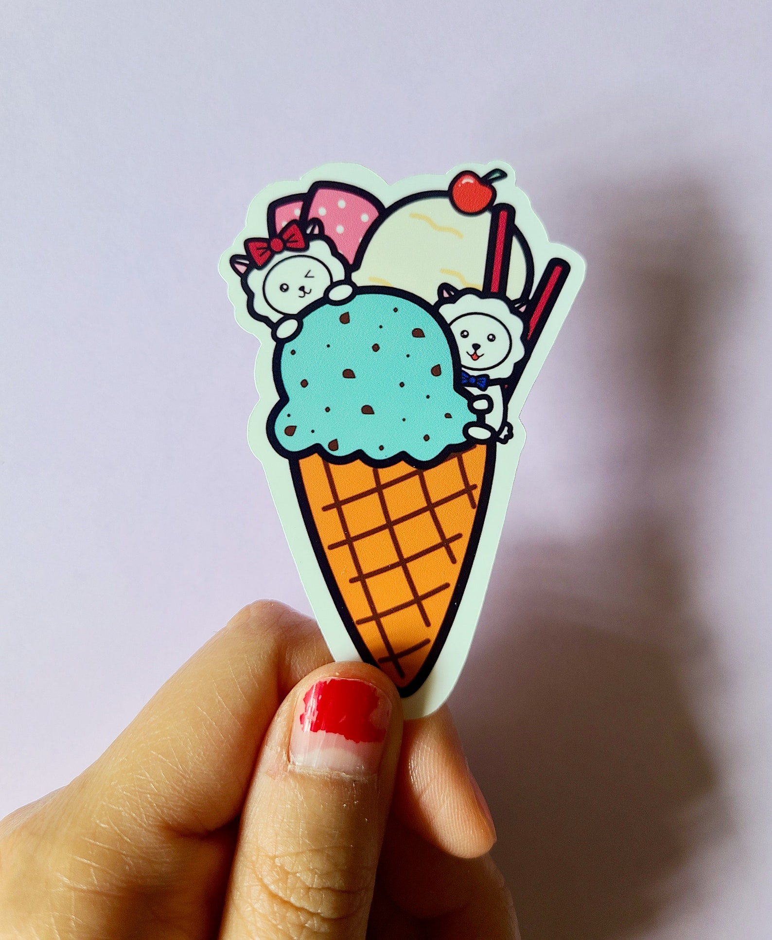 Eis aufkleber Food Stickers Süße Eisaufkleber Laptop Sticker Eisladen