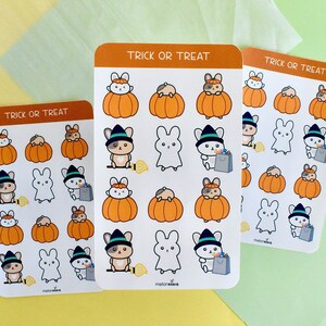 Halloween Pumpkin Stickers Sheet, Cute Halloween Stickers Sheets, Ghost Stickers Sheet, Spooky Witch Sticker Sheet, Pumpkin Season Stickers