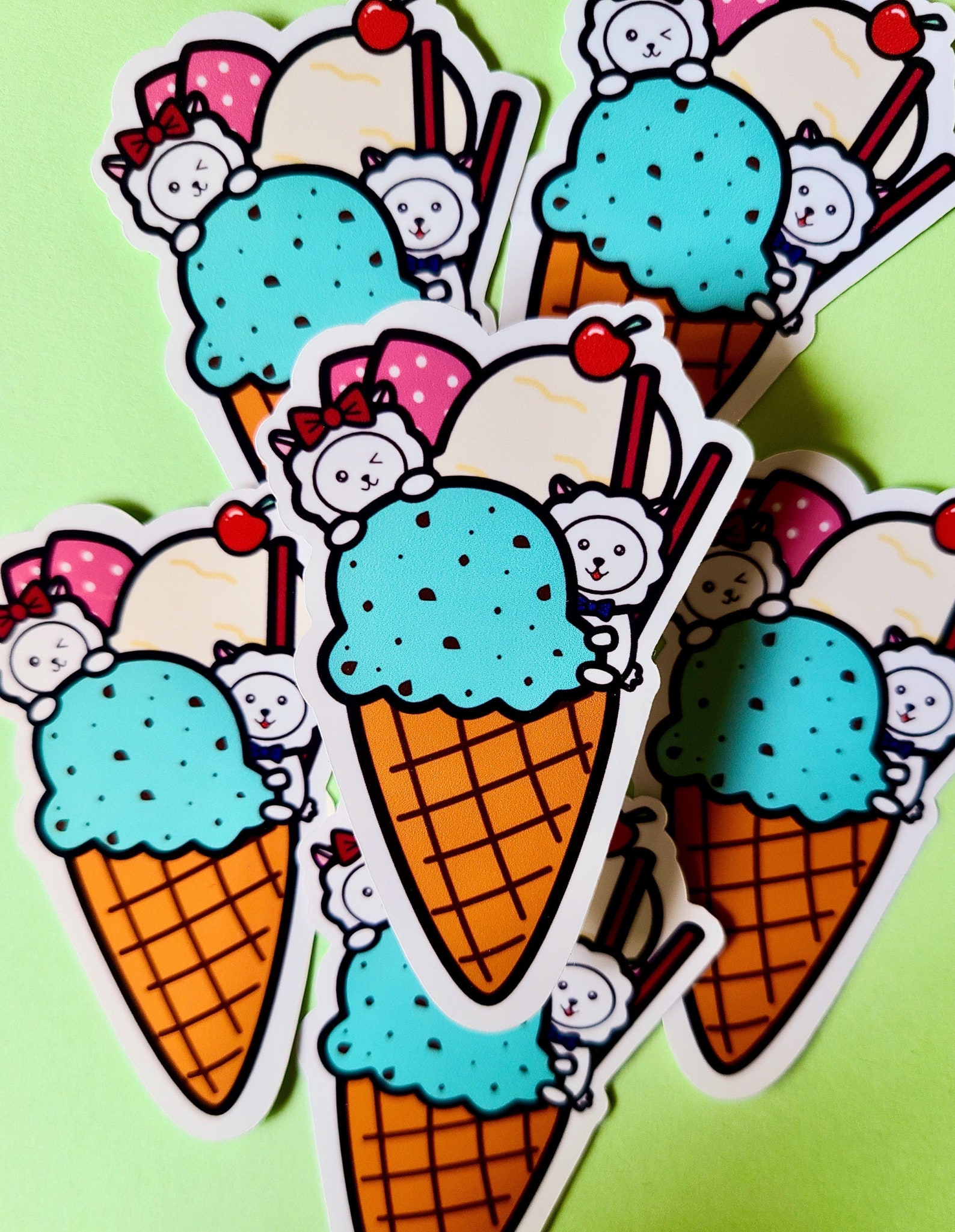 Eis aufkleber Food Stickers Süße Eisaufkleber Laptop Sticker Eisladen