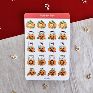 Pompoen Fun Bujo Sticker Sheet, Happy Planner Fall Sticker. Fall Doodle Planner Sticker, Aangepaste Planner Sticker Sheets, Herfst Seizoen Sticker