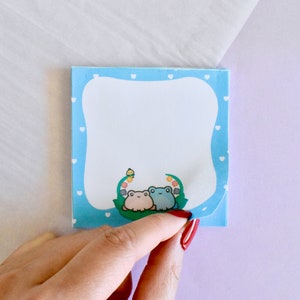 Frog Memo Pad | Cute Frog Stationery | Aesthetic Memo Pad | Kawaii Frog Sticker | Notepads | Gift for Frog Lover | To Do List Notepad | Memo
