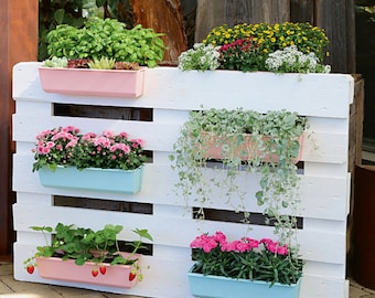 Easy Eco-friendly Pallet Planter Pot 18cm - Made from 99.9% Recycled Plastic
