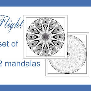 Mandala coloring page, mandala for coloring, 2 mandalas