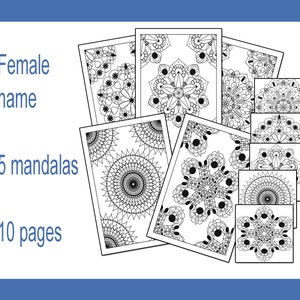 Mandala coloring page, mandalas for coloring, Female Names, relax