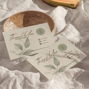 Plantilla de tarjeta de agradecimiento por envíos para pequeñas empresas / Nota de agradecimiento de autoafirmación, Tarjeta de cliente de salud mental, Plantilla digital de Canva