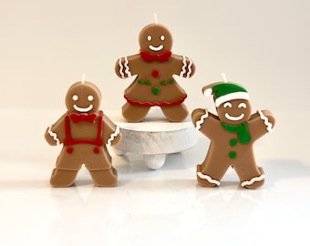 Ginerbread Family Candle Collection: Scented Christmas Candle Decor