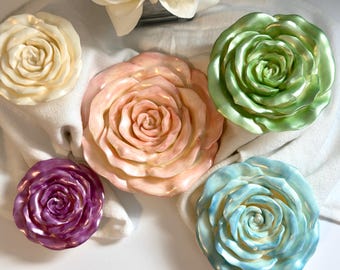 Hand-poured Rose Candles: Scented Large and Small Candle Decor