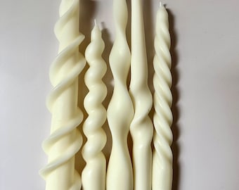 Handmade Taper Candles: Decorative Soy-Beeswax Blend, Unscented