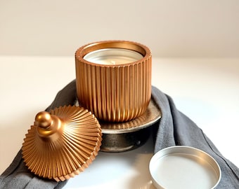 Golden Carousel Candle Holder In A Copper Finish