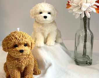 Adorable Large Puppy Dog Candle - A Charming Addition to Your Home Decor