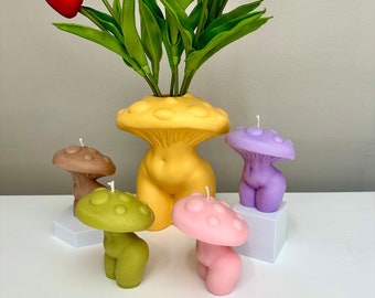 Mushroom Goddess Collection: Unique, Feminine Candle Decor