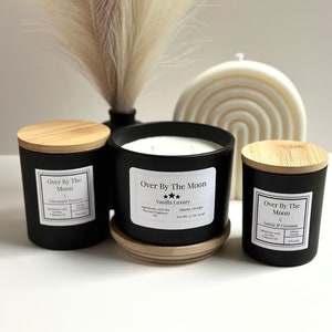 Minimalist Elegant 4oz, 8oz and 12oz Black Jar Candles: A Modern Design To The Glass Jar